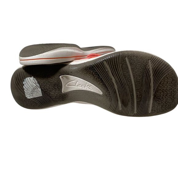 Clark's Cloud Steppers Sandals Soft Cushion Women's Coral Color Adjustable 10 M - Picture 3 of 7